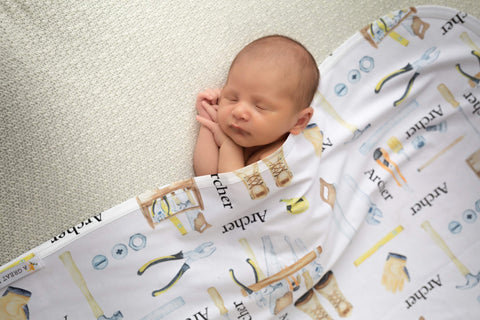 baby boy personalized blanket