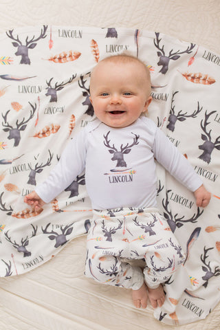 Baby Boy Deer Antler Hunting Outfit Gift